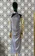 SATIN MIDI LENGHT TIE AT NECK SIDE DRESS